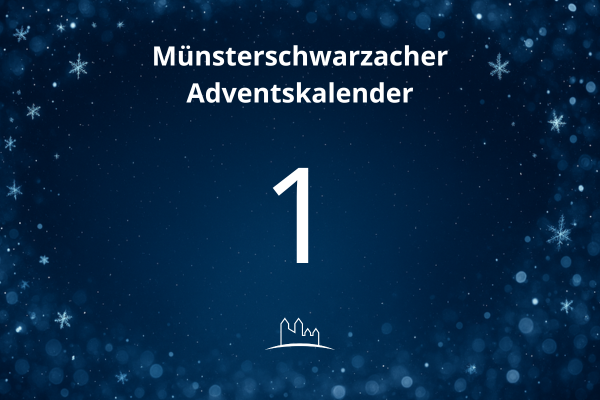 Das erste Türchen des Münsterschwarzacher Adventkalenders