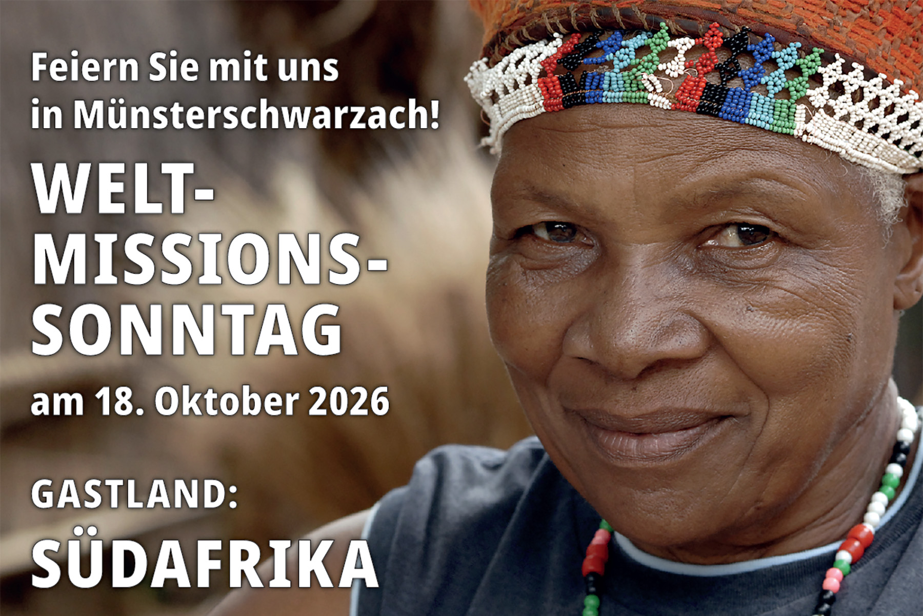 Zulufrau mit traditionellem Kopfschmuck