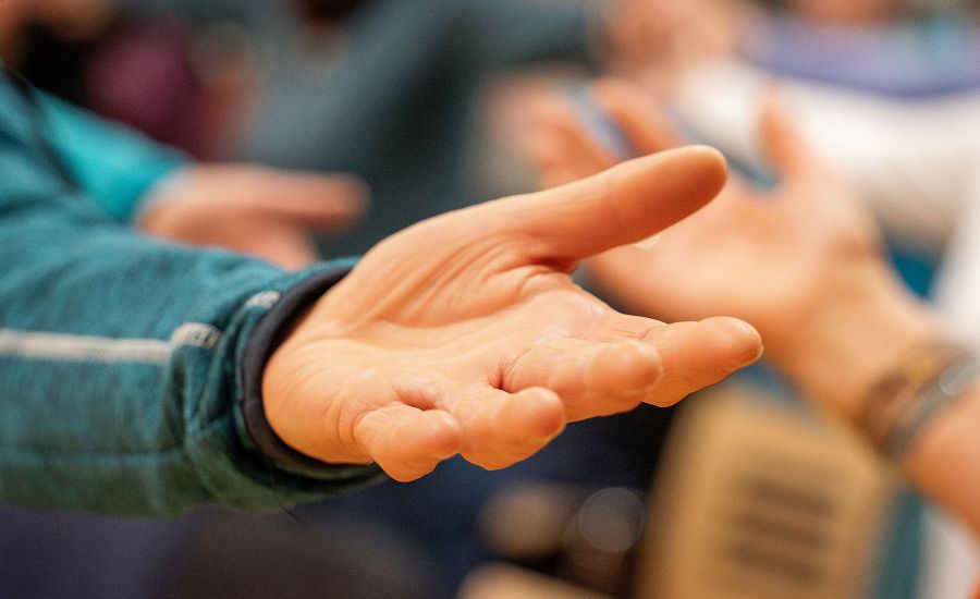 Ausgestreckte Hand