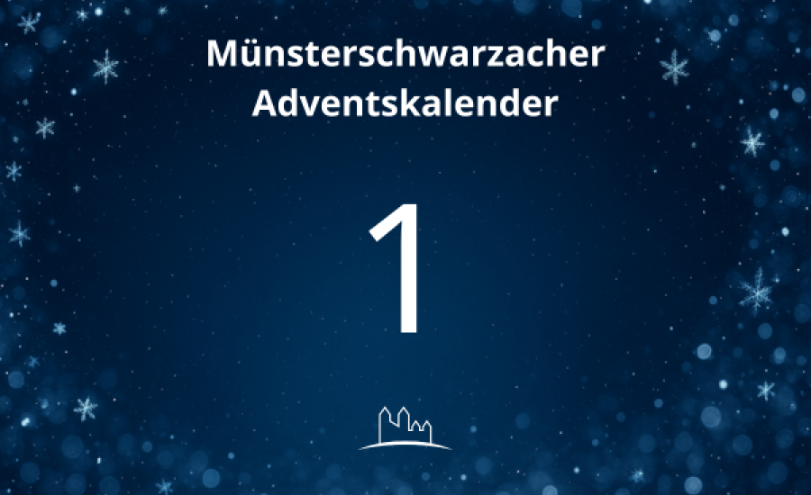 Das erste Türchen des Münsterschwarzacher Adventskalenders