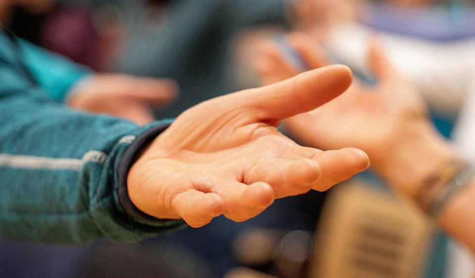 Ausgestreckte Hand