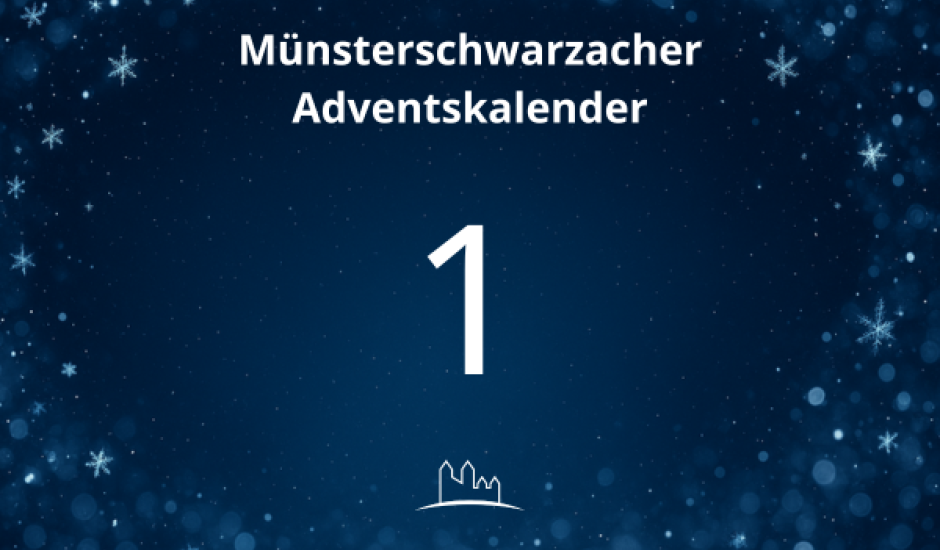 Das erste Türchen des Münsterschwarzacher Adventskalenders