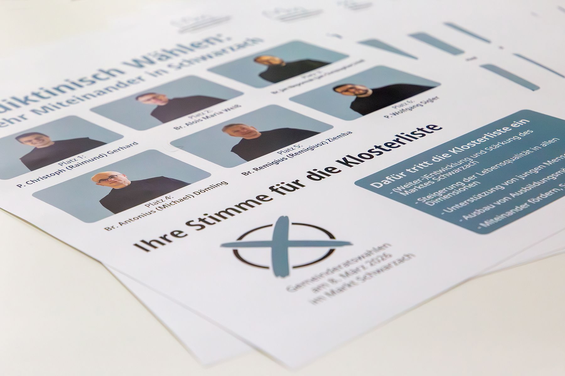 Blick auf ein Wahlplakat der Klosterliste