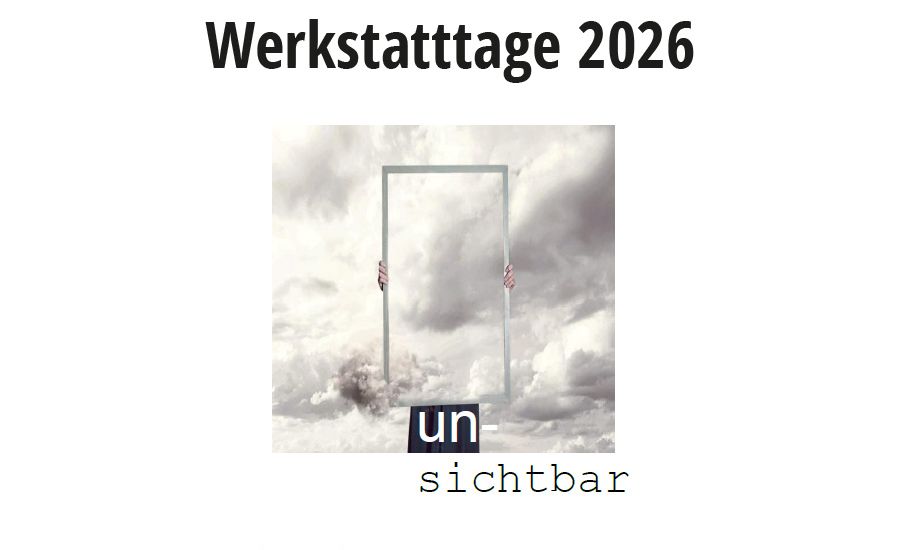 Bild mit Wolken und dem Slogan der Werkstatttage