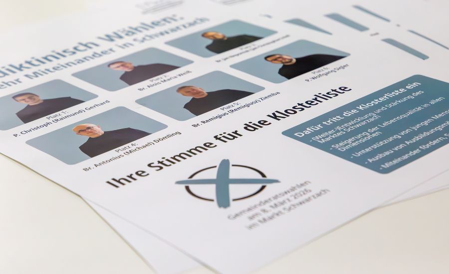 Blick auf ein Wahlplakat der Klosterliste