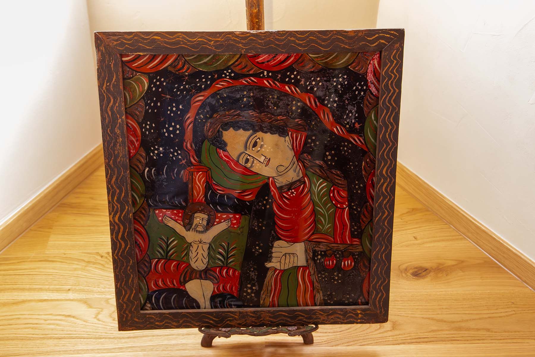 Glasikone zum Leiden Christi am Kreuz