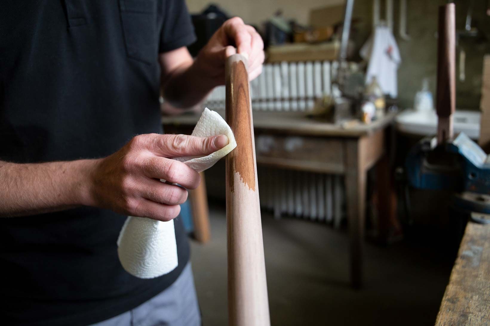 Holz für Bischofsstab aus der Klostermanufaktur Muensterschwarzach